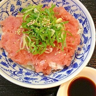 簡単酢飯で☆たっぷり食べれるネギとろ丼♫